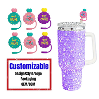 Custom 10mm Mother's Day Silicone Straw Toppers for Stanley Cups | Mama-Themed 3D <strong>Charm</strong> Designs