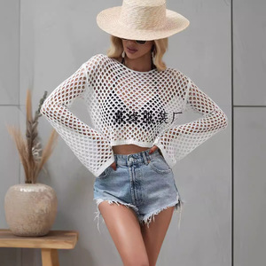 เสื้อสเวตเตอร์คอกลมแขนยาวทรงหลวมสำหรับผู้หญิงสำหรับฤดูใบไม้ผลิฤดูร้อนสวมใส่สบายๆ - Product Image 3