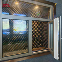 Australische standaard moderne buitenkeuken geluidsdichte orkaanbestendige vinyl UPVC kunststof stalen draai-kiepramen Energy Star