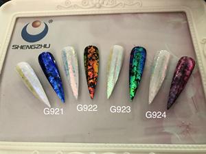 Azul-púrpura blanco iridiscente Aurora brillo perla copo - Product Image 6