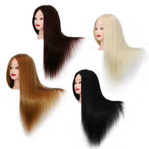 22 Inch Ấn Độ Không-Remy Tóc Con Người Thẩm Mỹ Manikin Thực Hành Đầu Bện Công Cụ Làm Tóc Tự Làm Phong Cách Thiết Lập Mật Độ 180% - Product Image 3