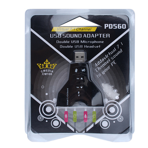 Tarjeta de sonido de doble sonido Virtual 7,1, adaptador USB de canal creativo, y auriculares Micrófono Dual, tarjeta de sonido de <span class=keywords><strong>Audio</strong></span> 7,1 - Product Image 2