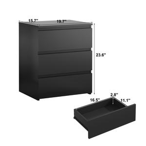 3 <b>Drawer</b> Dresser Set Of 2 <b>Small</b> Wooden Chest Of <b>Drawers</b> For Bedroom Storage Nightstand Side Table - Product Image 3
