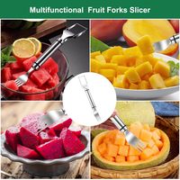 Mandoline professionnelle multifonctionnelle à double extrémité, coupe-fruits, coupe-pastèque, trancheuse, manche en acier inoxydable, outil facile à nettoyer