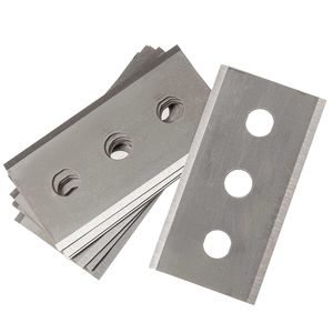 High Precision Double Edge Carbon Steel 3-Hole Industrial Blades for PP Film Processing &amp; <strong>Uncured</strong> <strong>Rubber</strong> Separation - Product Image 2