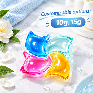 Capsules de lessive en gel jetables hypoallergéniques, parfum floral, écologiques, 50%-80% d'ingrédients actifs, élimination des taches - Product Image 3