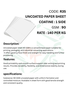 White Brown Printed Uncoated <b>Sheet</b> and Roll Natural Finish Smooth Surface High Strength Printing and Packaging product - Product Image 4