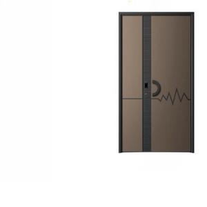 Porte d'entrée moderne Porte d'entrée accessible antivol sculptée de luxe Portes d'entrée avant encadrées - Product Image 4