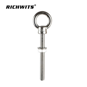 สลักเกลียวตาเหล็กสแตนเลส RICHWITS พร้อมน็อต  แบบเกลียวยาวพิเศษ  สำหรับยกของ  ระดับความแข็งแรง 10.9 12.9  ผ่านกระบวนการพาสซิเวต - Product Image 1