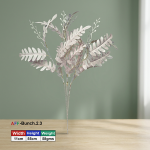ใบไม้ประดิษฐ์ ก้านสีเหลืองอ่อน AFF Bunch -41.3 - Product Image 2