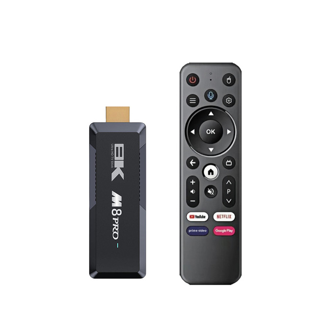 Wholesale M8 Pro 8k HD Smart Android TV Stick All Allwinner H313 2GB Memory 16GB Flash 2.4G/5g Dual WIFI Voice Remote Control