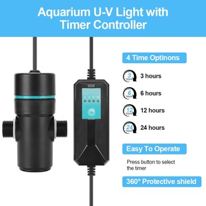 <span class=keywords><strong>Lampe</strong></span> <span class=keywords><strong>UV</strong></span> submersible pour la purification de l'eau d'<span class=keywords><strong>aquarium</strong></span> avec minuterie intégrée, design étanche pour la désinfection et l'élimination des algues - Product Image 2