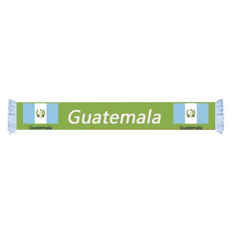 Ánh nắng mặt trời nóng bán khuyến mại lưu niệm tùy chỉnh thiết kế quốc gia cờ Khăn Satin giá rẻ Câu lạc bộ bóng đá Guatemala Fan khăn