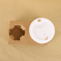 Plateau de transport en carton ondulé de 55 mm de hauteur pour gobelets à café et thé, emballage alimentaire à emporter, supports de gobelets – Vente en gros
