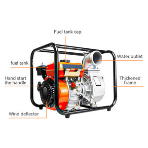 2-Inch çıkış 3-Inch çıkış taşınabilir dizel motor su pompası bakır dökme demir inşaat sulama güçlendirici vakum kullanımı için - Product Image 2
