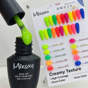 Esmalte <span class=keywords><strong>de</strong></span> <span class=keywords><strong>Uñas</strong></span> Mixcoco en Colores Neón, Gel UV LED Fluorescente Brillante, para Manicura en Salón, Decoración <span class=keywords><strong>de</strong></span> <span class=keywords><strong>Uñas</strong></span> DIY en Casa - Product Image 5
