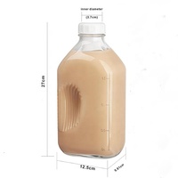 Bouteille en verre de 64 oz (2000 ml) pour lait, laitier ou jus, avec bouchons – Vente en gros