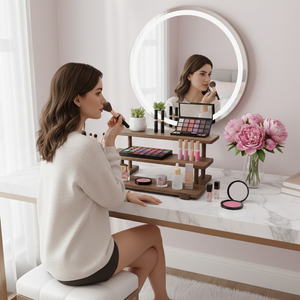 Support en bambou pour pots à épices en verre et salières - Product Image 4