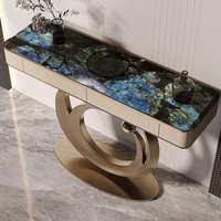 Meubles de maison modernes : Table d'entrée au design simple avec tiroirs et armoire de rangement pour la cuisine, le couloir et le salon