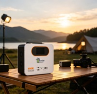 Station d'alimentation solaire portable 500W 1000Wh avec batterie LiFePO4, onde sinusoïdale pure, chargeur PV MPPT, sorties AC/DC/USB-C pour le camping en extérieur