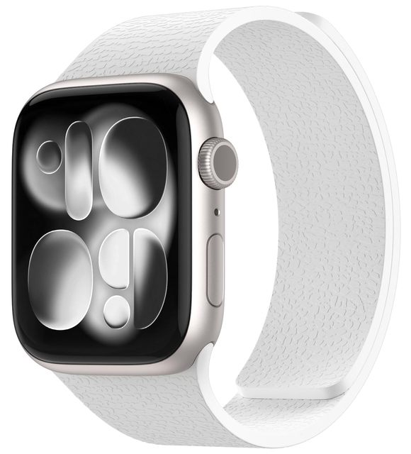 Magnetic Silicone Watch Band for Apple Watch Ultra 2 Series 10 9 8 7 49mm 46mm 45mm Lychee Pattern Watch Strap