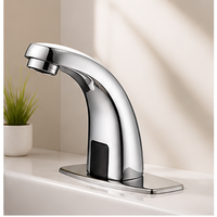 Robinet de lavabo intelligent à capteur automatique sans contact en alliage de zinc, eau froide uniquement, vente en gros