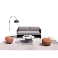 Ensemble de canapés modulaires modernes avec coussins en tissu, tables d'appoint, structure en métal, écologique pour la maison, le bureau, le salon, la salle à manger, la salle de séjour