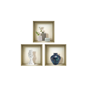 HMS Set di tre 3D Peel and Stick decalcomanie da parete Avi finta nicchia per l'arredamento della casa - Product Image 6