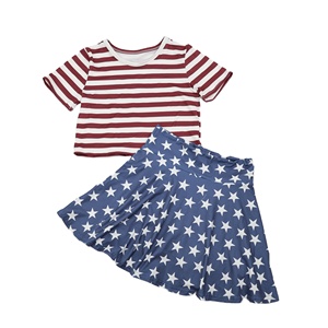 Conjuntos Cortos para <span class=keywords><strong>Niñas</strong></span> Súper Lindos, Libres de Aranceles, Marca Qingli OEM, Sin Pedido Mínimo, Ropa de Bebé Personalizada de Boutique, 4 de Julio - Product Image 5