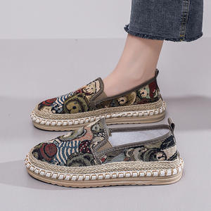 Sh11373a Toile Plate-forme Espadrilles Chaussures Femmes Espadrilles Casual Mocassins Chaussures - Product Image 6