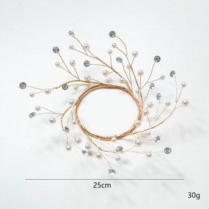 Ornement de sapin de Noël <span class=keywords><strong>en</strong></span> cristal acrylique de 45 cm, guirlande de fleurs <span class=keywords><strong>en</strong></span> vigne, branche de <span class=keywords><strong>perle</strong></span>, feuille de lampe, <span class=keywords><strong>perle</strong></span> de bijou, sapins de Noël haut de gamme - Product Image 5