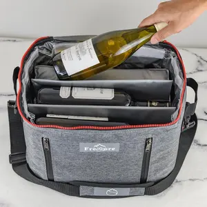 Beber vinho de peixe duplas térmica pode garrafa de cerveja bebida grande macio caixa mochila almoço saco térmico saco de piquenique