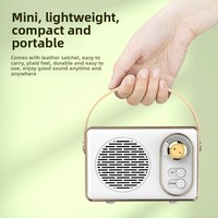 Speaker Subwoofer Mini Soundbox Nirkabel Retro Baru untuk 5.0, Audio Berkualitas Tinggi, Penggunaan Rumah/Portabel, Jangkauan 20m, Suara Surround 360