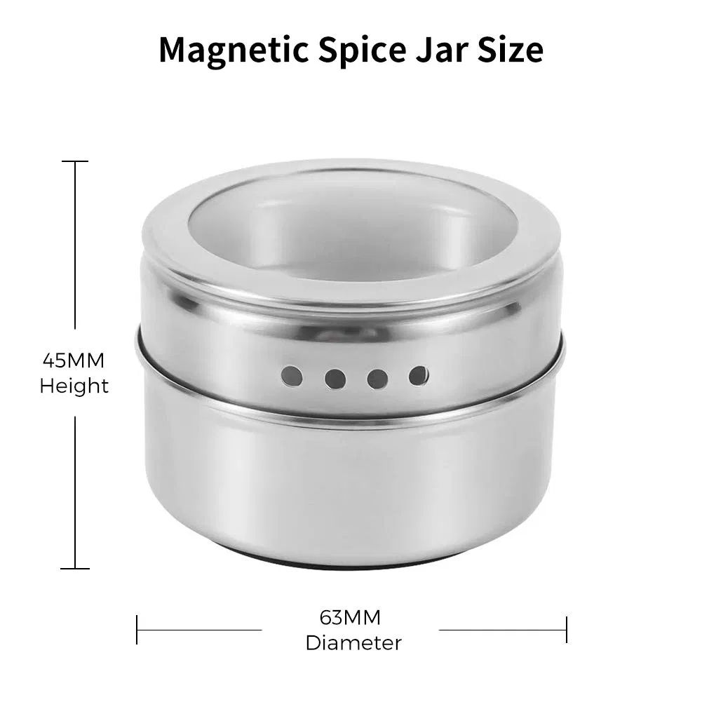 Magnetic spice jar