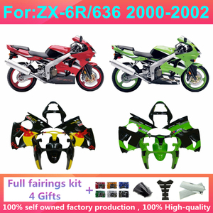 Nuevo Kit de Carenado de Motocicleta de Plástico ABS Compatible con <span class=keywords><strong>Ninja</strong></span> ZX6R <span class=keywords><strong>636</strong></span> ZX-6R <span class=keywords><strong>2000</strong></span> 2001 2002, Kits de Carenado Completo Personalizados, Carrocería Zxmt - Product Image 1