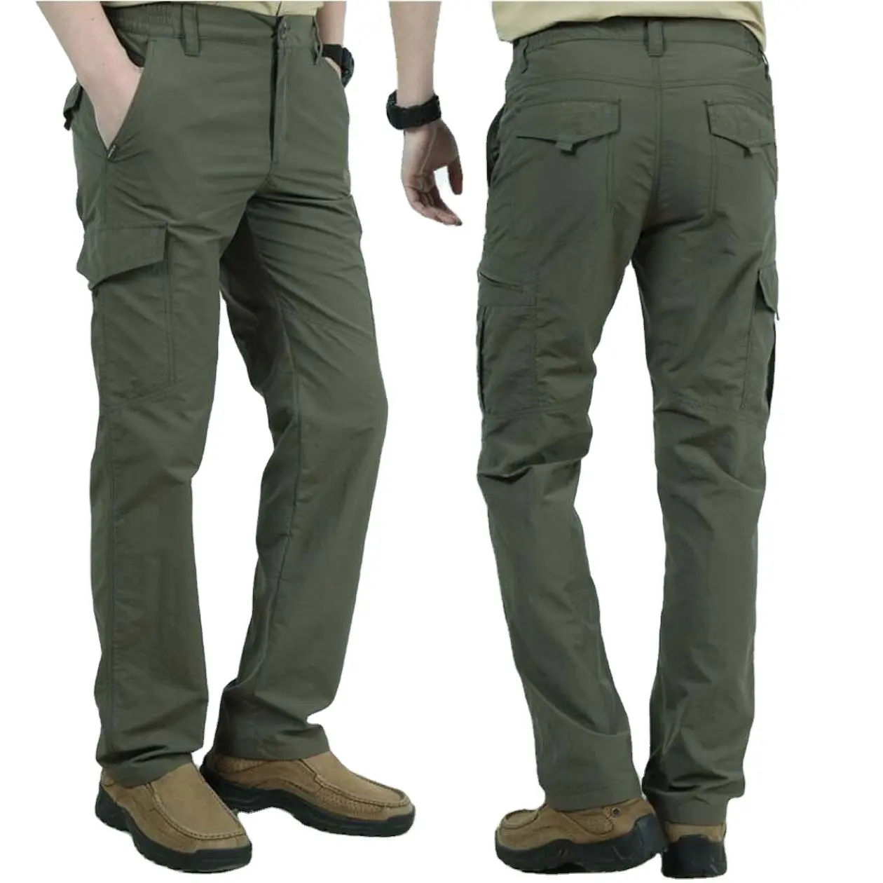Multi Pockets Cargo Pants Men's Work Pants Comfortable Casual Pants