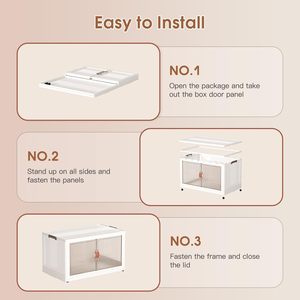 Best Selling Foldable Collapsible Storage Cabinet PP <b>Plastic</b> Stackable <b>Box</b> for Children's Toys Organizer Over 35L Capacity - Product Image 5