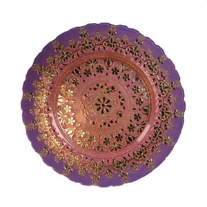 Piastra di ricarica bianca e blu intrecciata per commensali - Product Image 6