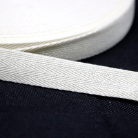 Vente en gros Ruban de sangle à chevrons-Tissu en coton Ruban de coton noir et blanc pour étiquettes de vêtements