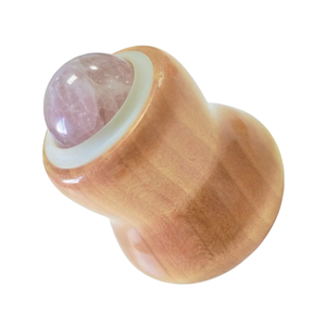 Outils de beauté pour les soins de la peau OEM, bouteille roll-on ergonomique en bois en forme de gourde, masseur à bille en jade pour le soin du visage - Product Image 1