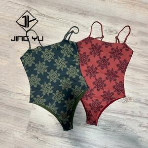 ชุดว่ายน้ำผู้หญิงแบบพิมพ์ลายสองด้าน OEM Aloha ผลิตจากไนลอนรักษ์โลกแบบชิ้นเดียวสั่งทำได้ - Product Image 2