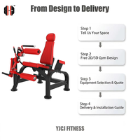 Appareil de musculation double fonction pour extensions et curls des jambes avec dossier réglable, rouleaux doubles et poignée avant pour usage en studio