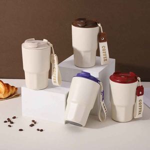 Stainless Steel Tumbler Vacuum Flask With Lid Thermal Insulation Travel Mug Minimalist Design Coffee <b>Cup</b> 12-24 Hours Keep Warm - Product Image 1