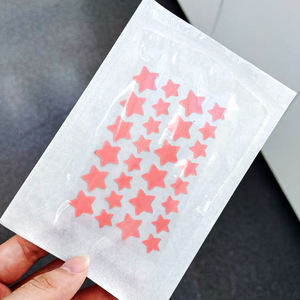 Label kustom tambalan jerawat hidrokoloid Patch wajah 12 buah 36 buah Patch bentuk kustom menghilangkan jerawat - Product Image 3