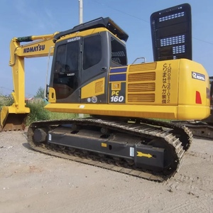 Excavatrice sur chenilles Komatsu PC160 d'occasion, 16 tonnes, excavatrice japonaise d'origine en bon état de marche, vendue à bas prix - Product Image 2