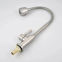 Robinet de cuisine à eau froide brossé, rotation à 360 degrés, mitigeur monocommande pour évier, montage sur plan, style moderne