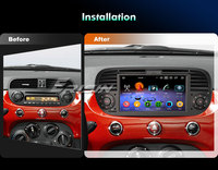 Erisin ES6550FB Autoradio multimédia Android 16.0 pour lecteur DVD DSP BT5.0 CarPlay Auto GPS pour Fiat 500/500C/500S Stéréo