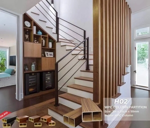 WPC gỗ vuông phòng khách ngăn đồ nội thất nhà phân vùng Màn hình Ngăn phòng - Product Image 4