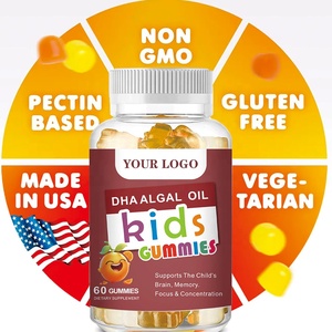 ויטמין D3 ו-DHA אומגה 3 סוכריות גומי לילדים עם אבץ, לשיפור צפיפות העצם, 60 יחידות, 2 סוכריות למנה - Product Image 5