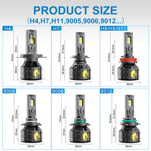NAOEVO alta potencia Luz Led 140W Noble H4 Led faros 16800LM luz Led H4 H7 Luce Led Para Auto Led H7 360 accesorios de coche - Product Image 6